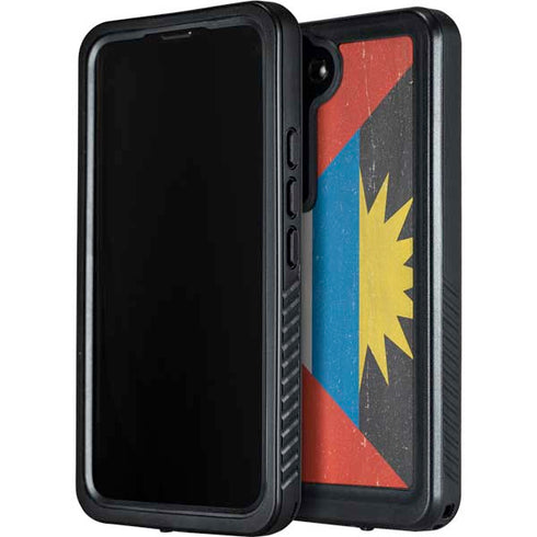 Antigua and Barbuda Flag Distressed Galaxy S23 Waterproof Case